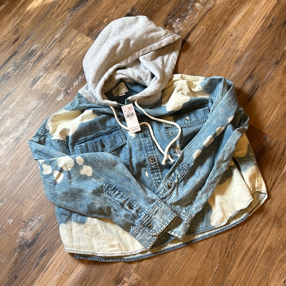 Hooded Jean button up